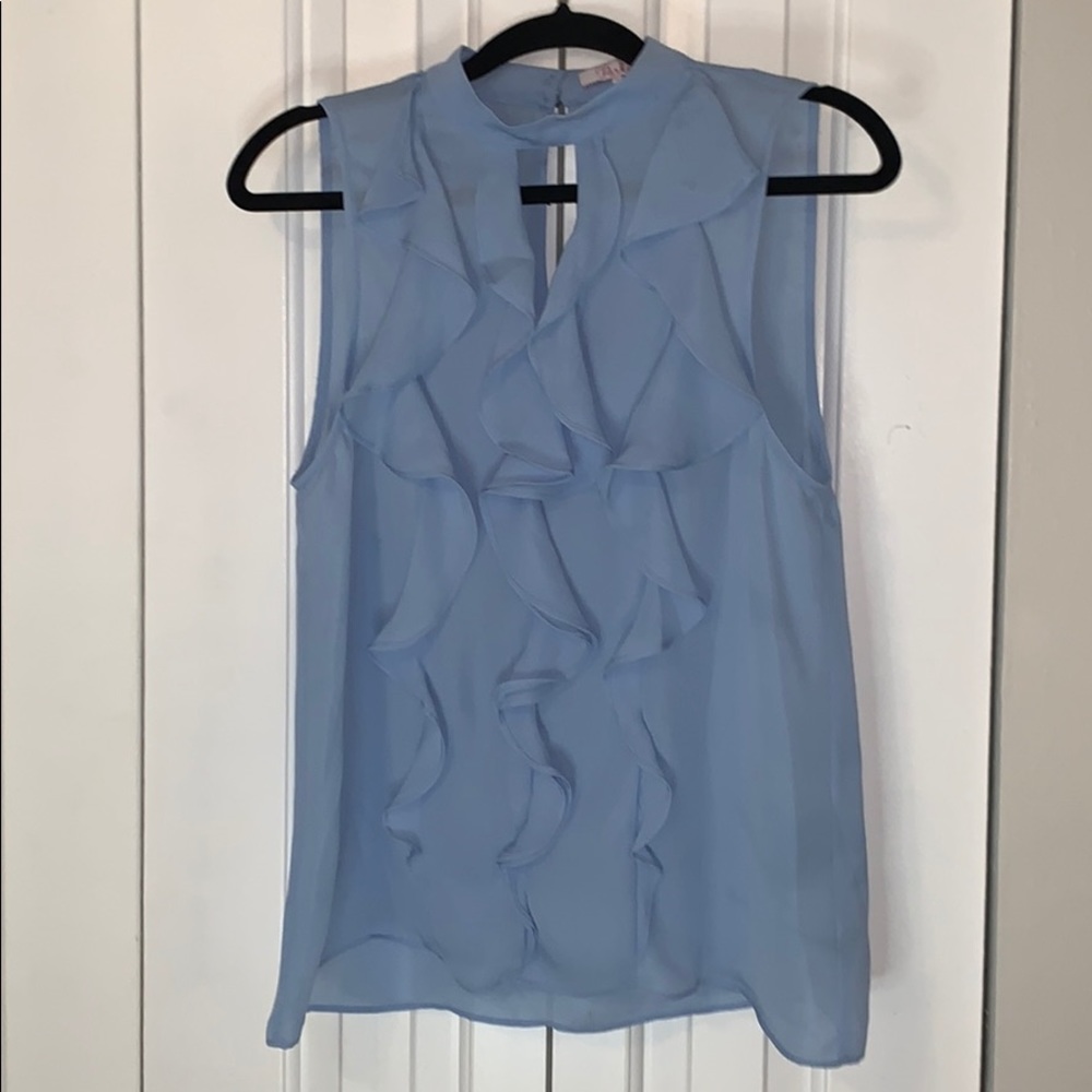 Parker Ruffled Short Sleeve Blouse